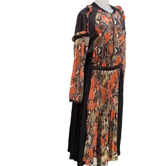 Tov Los Angeles Long Sleeve Snake Print Dress Size 44 - Picture 10 of 13